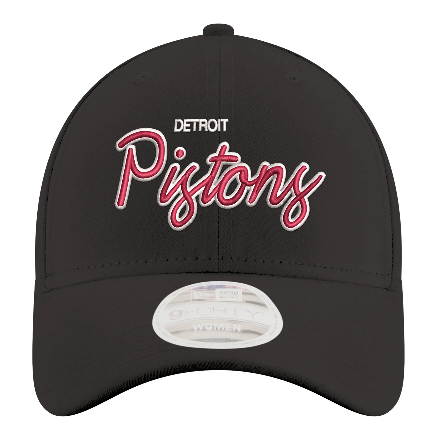 Ladies Detroit Pistons New Era 920 Metallic Script Hat - Image 3
