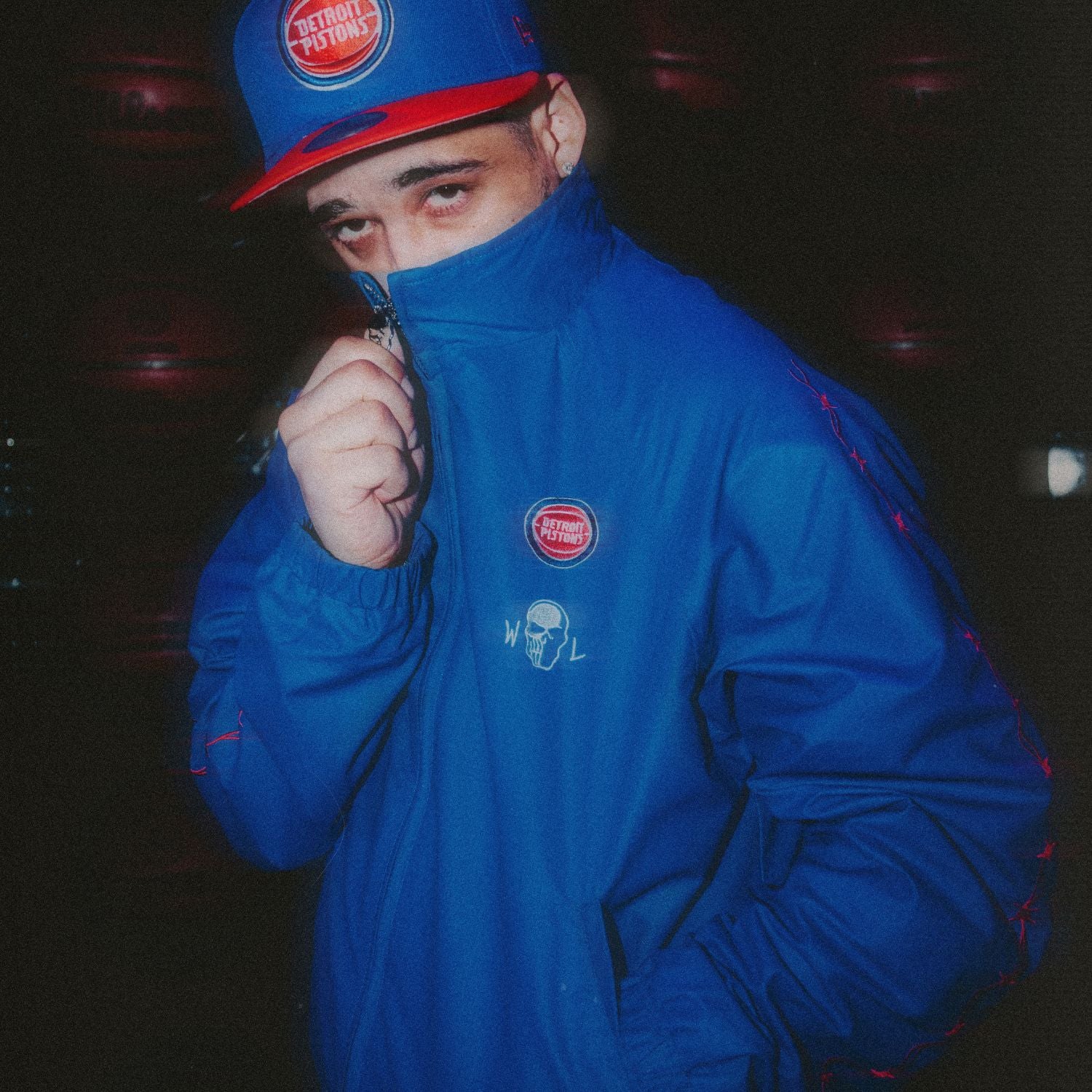 Warren Lotas x Detroit Pistons Barbed Wire Full Zip Jacket - Image 3
