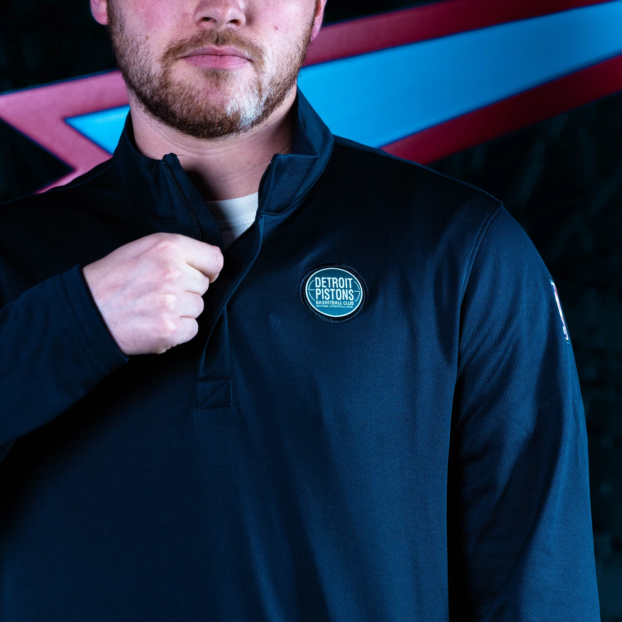 2025-26 City Edition Detroit Pistons Nike Authentic 1/4 Zip Jacket - Image 5