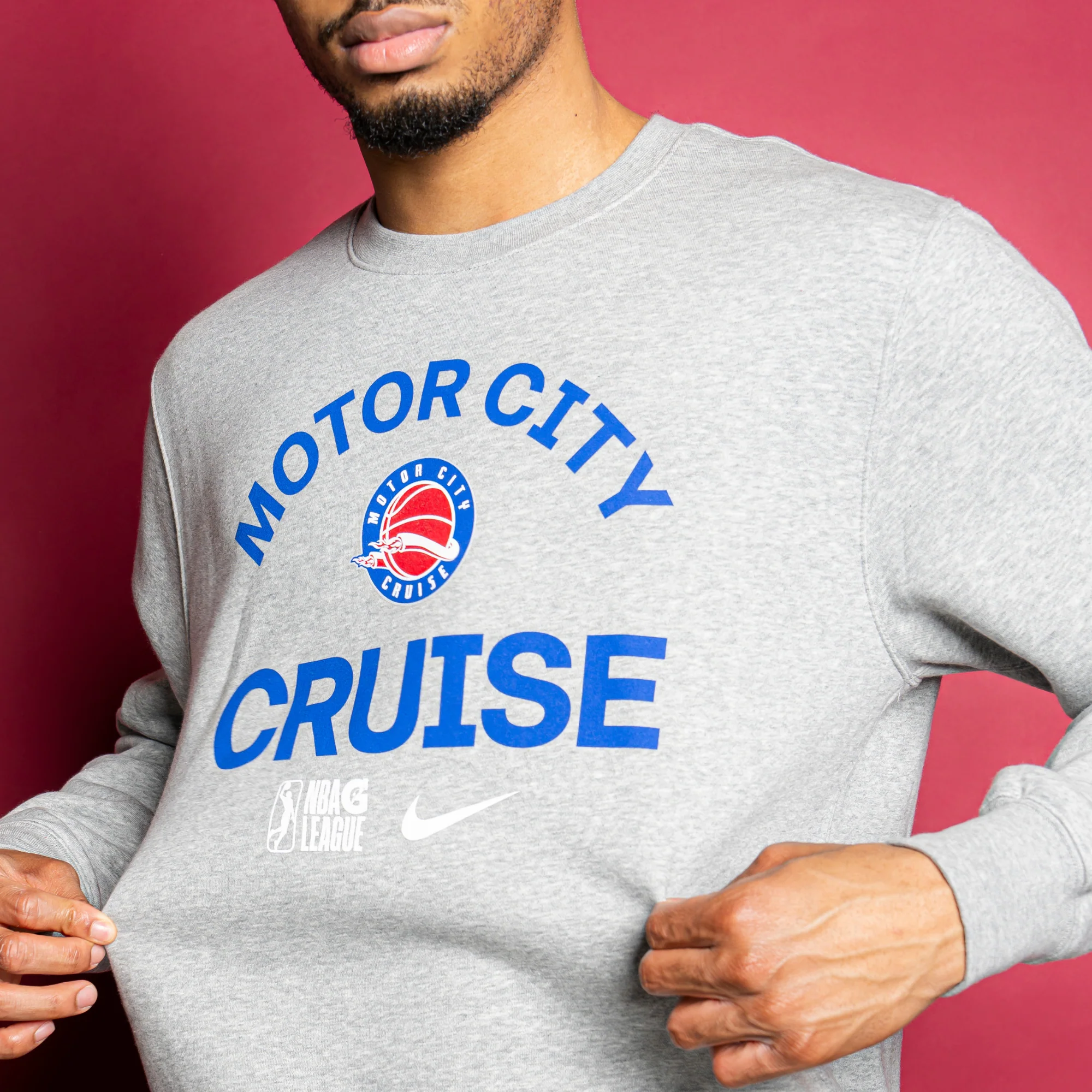 Motor City Cruise Nike Club Fleece Crewneck Sweatshirt - Image 2