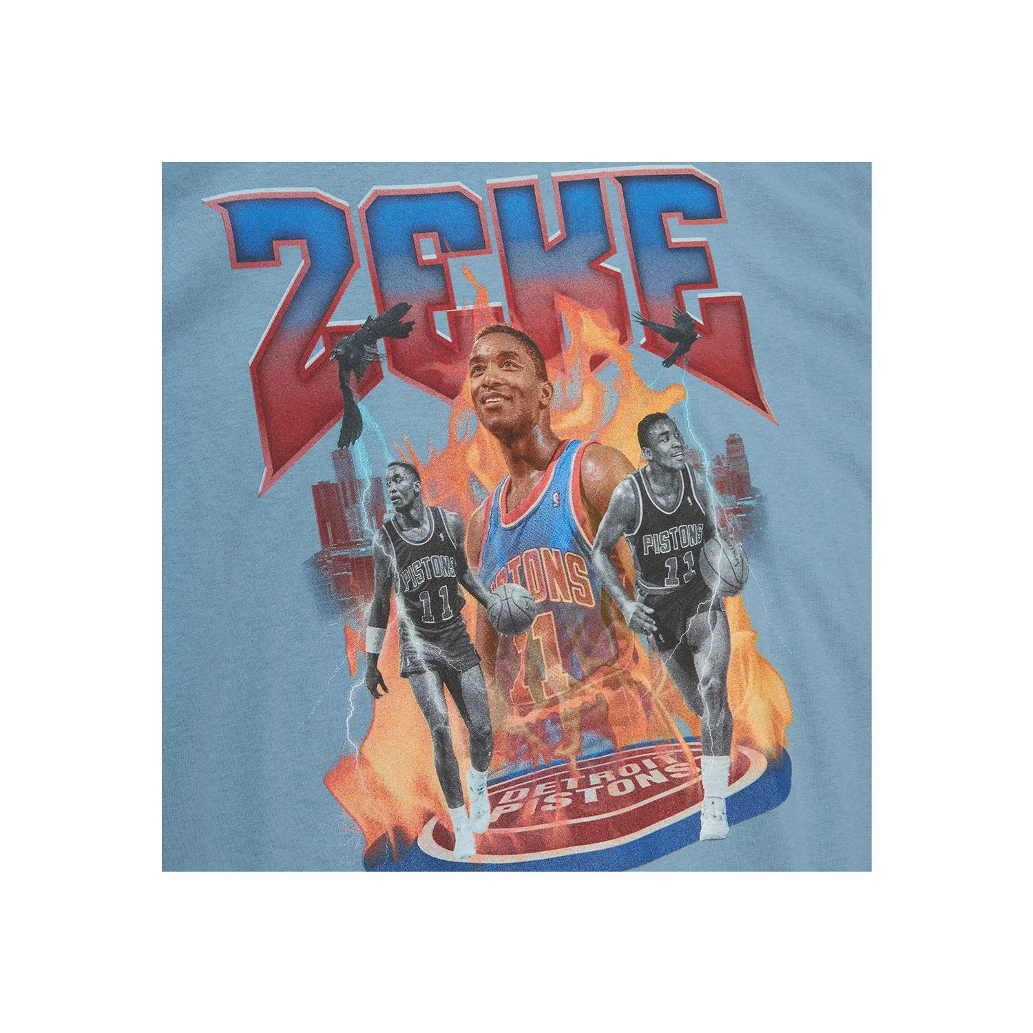 Mitchell & Ness Two18 Pistons Zeke Home Court T-Shirt - Image 4