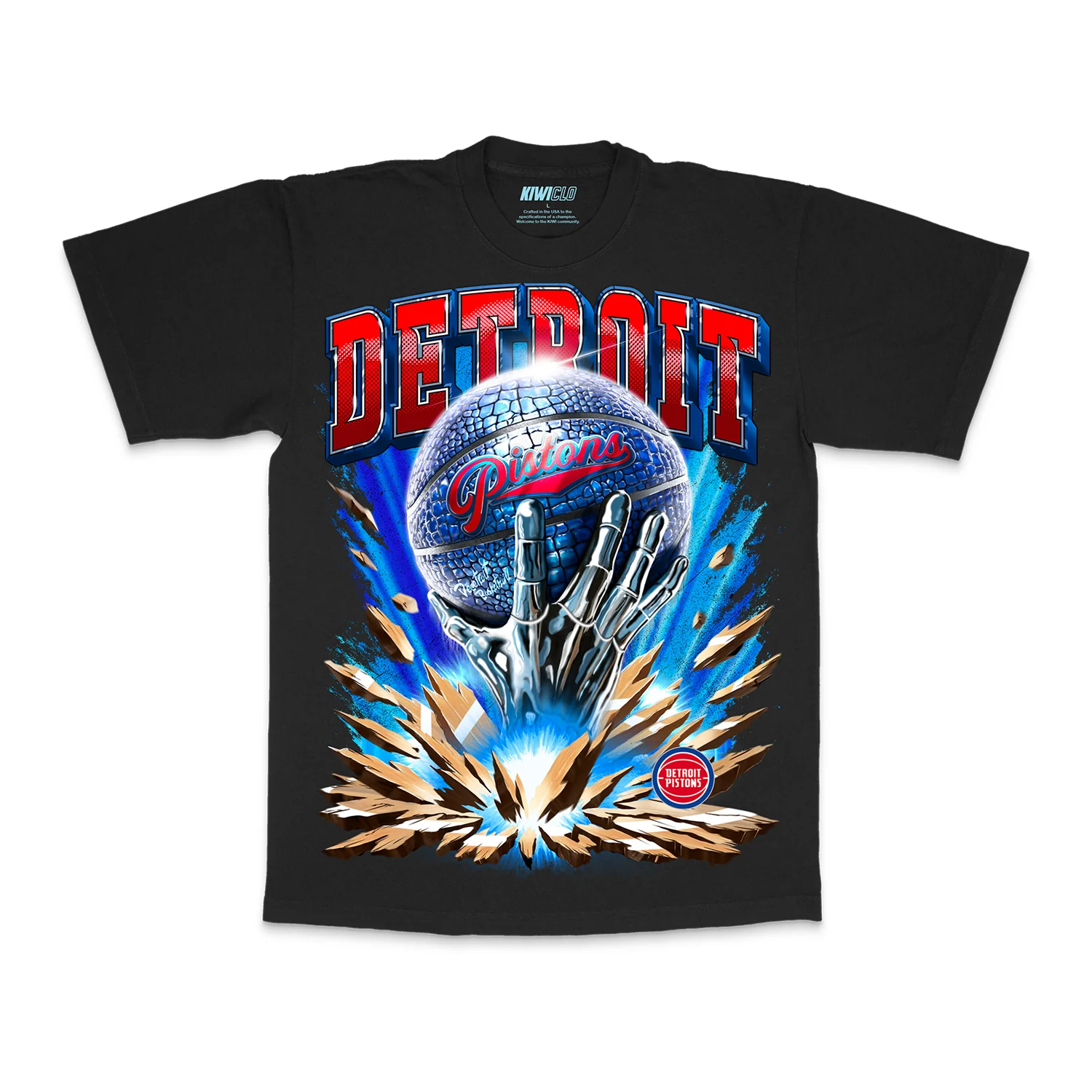 Detroit Pistons No Caller ID Kiwiclo Gator T-Shirt