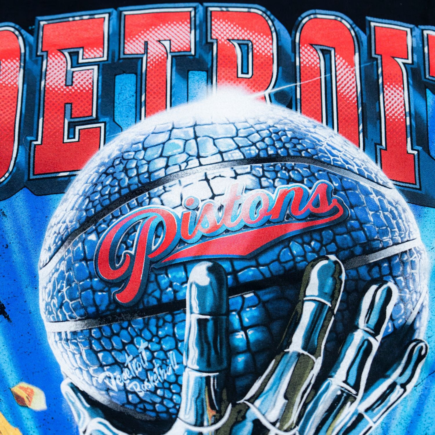 Detroit Pistons No Caller ID Kiwiclo Gator T-Shirt - Image 6