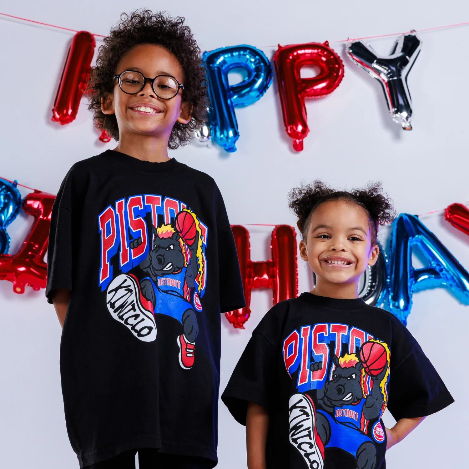 Youth Detroit Pistons x Kiwiclo Hooper's Birthday Dunk T-Shirt - Image 4