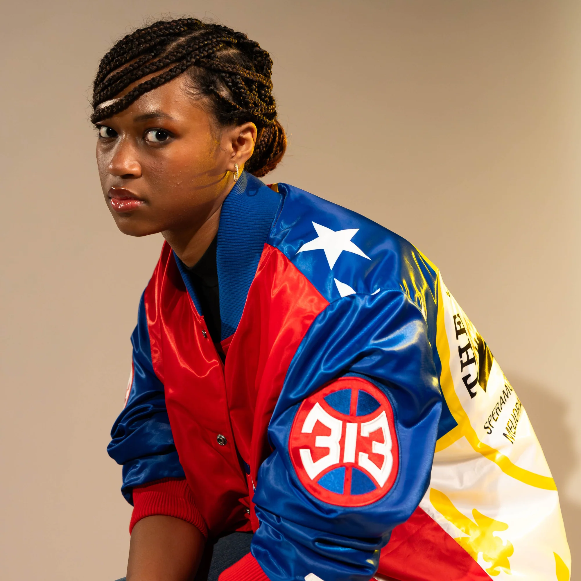 Detroit Pistons 313 Day TY Mopkins Starter Jacket - Image 5