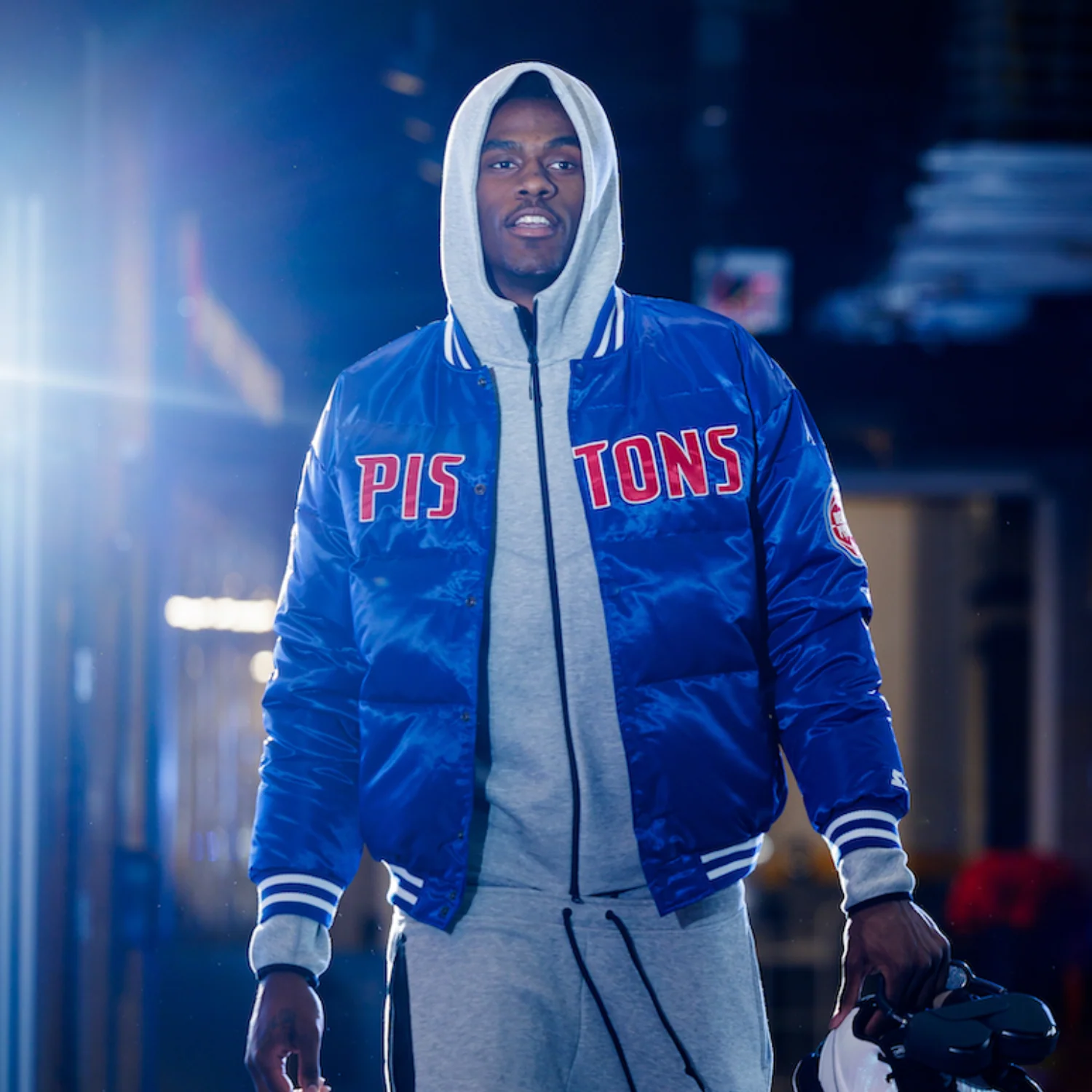 PISTONS X TY MOPKINS DETROIT PISTONS DOWN BUBBLE JACKET - Image 4